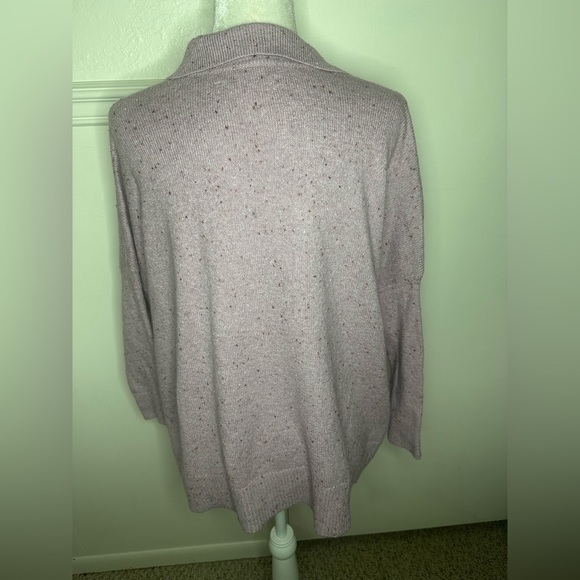 LOFT purple speckled oversized sweater pullover size SP - Picture 3 of 7